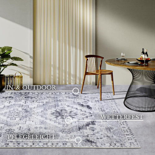 Villeroy & Boch 1767 In- & Outdoor Rug Esther Cream Grey 160x235 cm