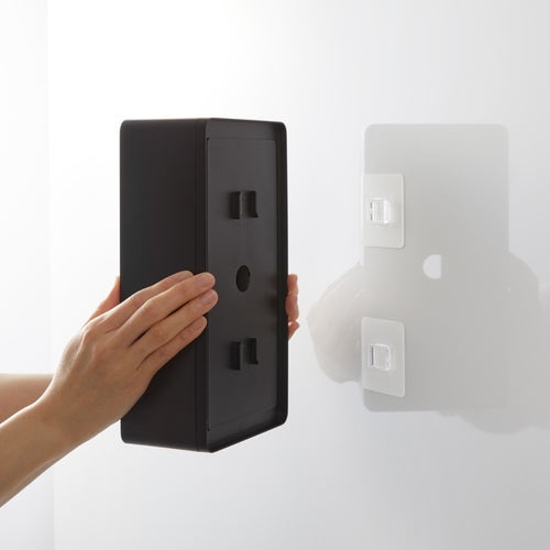 Yamazaki Zelfklevende Tissuebox - Tower - Zwart - vtwonen shop