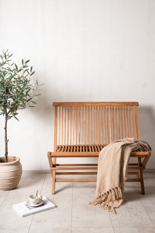 Nest outdoor Joan houten tuinbank naturel - 100 x 62 cm - vtwonen shop