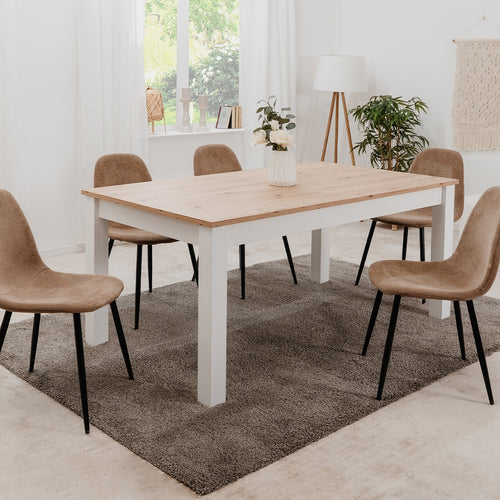 Calicosy - BERGEN Uitschuifbare eettafel - Naturel - 90x160x75 cm