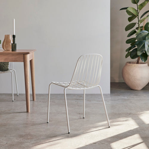 Tikamoon Witte metalen stoel - Wit - vtwonen shop