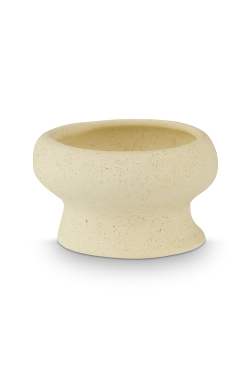 vtwonen - Waxinelichthouders Organic - Keramiek - Naturel - 9 x 5.5 cm - Set van 2