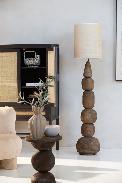 Light & Living vloerlamp MARREE - Ø30x135cm - bruin