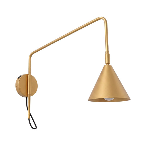 Sollux Lighting Wandlamp NOX 1 goud met schakelaar - 14x61x30cm
