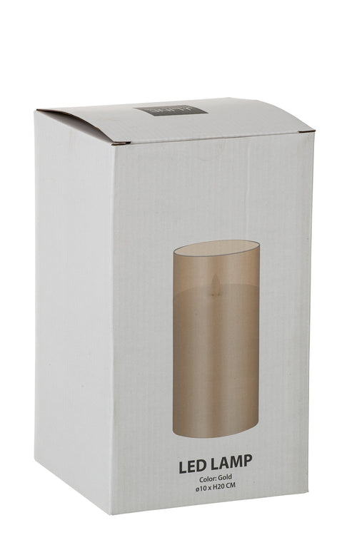 J-Line lamp Blinkend - glas - goud - medium - LED lichtjes