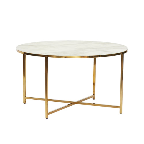 Hübsch tafel Pond - glas/ijzer - ø80xh45cm