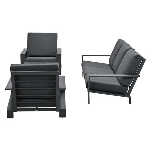 Garden Impressions loungeset Coba donker grijs - 4-delig