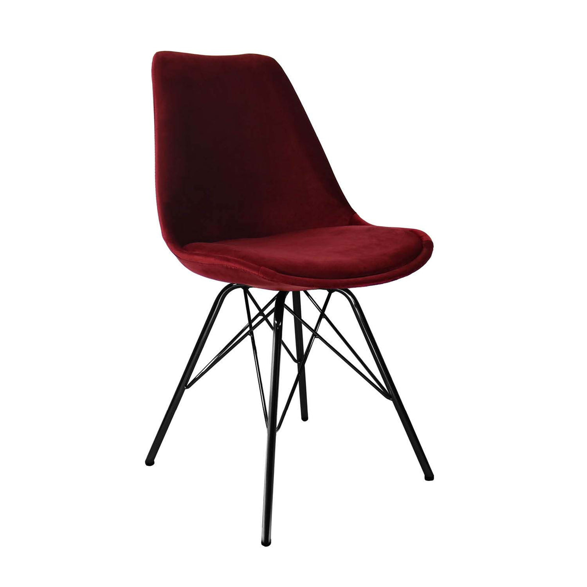 Kick kuipstoel Velvet - Rood – vtwonen shop