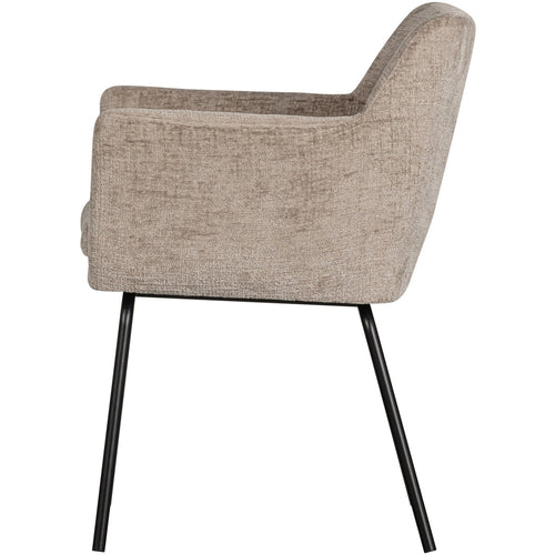 WOOOD eetkamerstoelen Kam - Polyester - Zand - Set van 6 - vtwonen shop