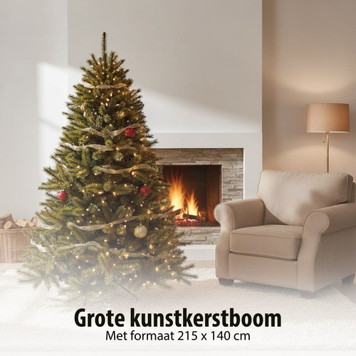 Triumph Tree Forest Frosted Kunstkerstboom - Kerstversiering voor Binnen met Insteekconstructie - Kunstboom met Frosted Naalden en PVC Takken - H215 x