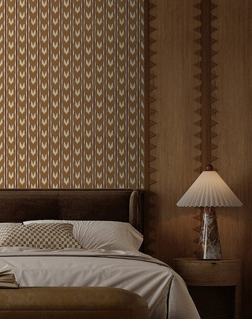 Catchii Behang Maison Artisan Ikat roest bruin - vtwonen shop