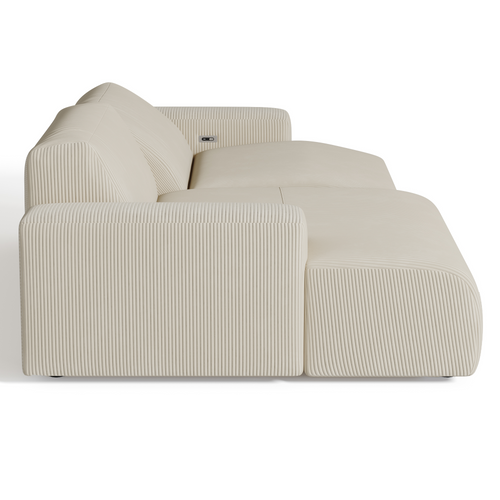 Sia Home - Hoekbanken links ROZEN - Corduroy - Beige - 253cm