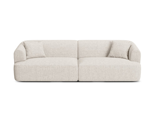 Cosmopolitan Design Modulaire bank Campi 4-zits, structurele stof lichtbeige - 90x255x70cm