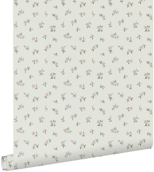 ESTAhome behang vintage bloemetjes groen - 50 x 900 cm - 132217