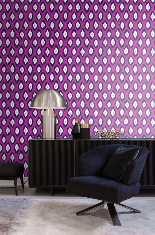 Origin Wallcoverings behang ikat motief roze - 53 cm x 10,05 m - 346918 - vtwonen shop