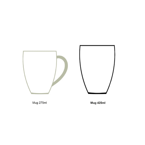 vtwonen - Painted Mok zonder oor - Serviesset van 4 - 425ml - vtwonen shop