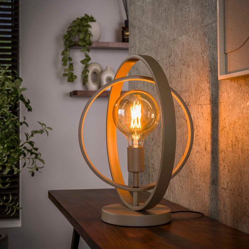 Giga Meubel Tafellamp Turn Around - Beige - 1-Lichts - 40x30x43cm - vtwonen shop