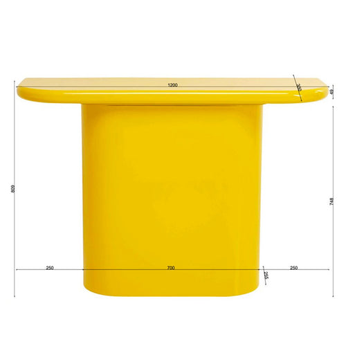 Kare Design Console Eliano 120x35cm geel