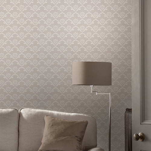 Laura Ashley Coralie Behang - Bloemen - 10mx52cm - Beige