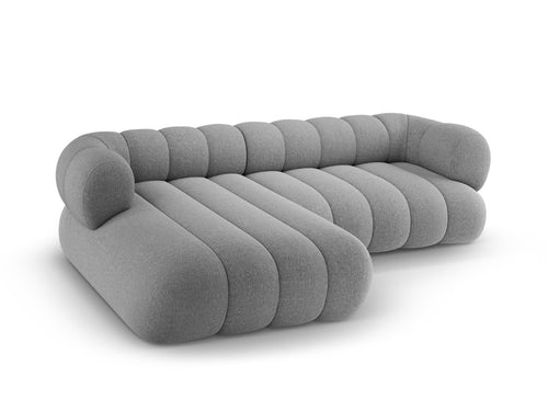 Cosmopolitan Design Hoekbank Koge 5-zits, chenille lichtgrijs - 165x270x70cm