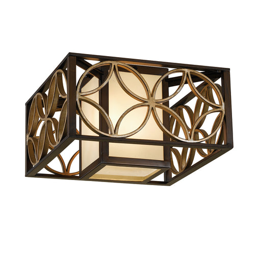 Elstead Remy - 2-lichts Plafondlamp Goud, Brons