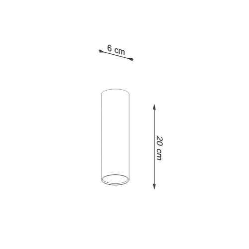Sollux Lighting Plafondlamp LAGOS 20 wit - 6x6x20cm
