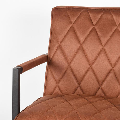 LABEL51 Fauteuil Denmark - Cognac Microfiber - Zithoogte 41cm - vtwonen shop
