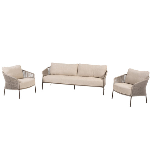 Taste by 4 Seasons loungeset Florence stoel-bank 3-delig - terre