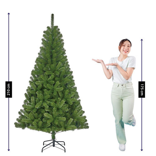 Black Box Trees Alderfen Kunstkerstboom H210 x Ø137 cm - Kerstboom Kunstkerstboom 771 Tips - Kunstboom met Standaard - Groen