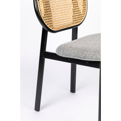 Zuiver Spike Eetkamerstoel Naturel Rotan/ Grijs - vtwonen shop