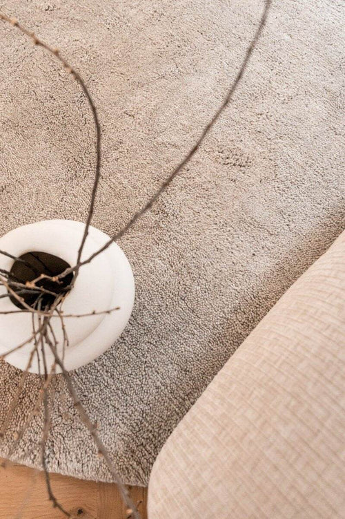 Interieur05 berber vloerkleed Nador - zand - Ø 120 cm