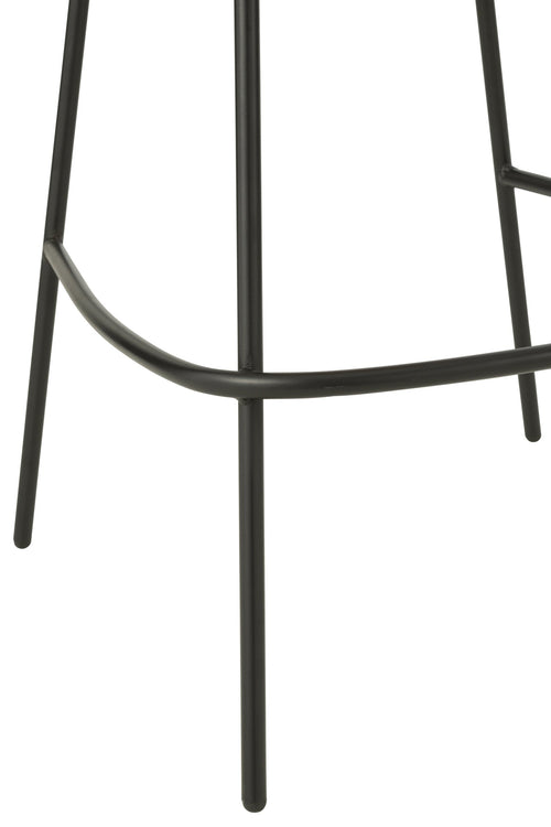 J-Line barstoel - ijzer - lichtroze/zwart