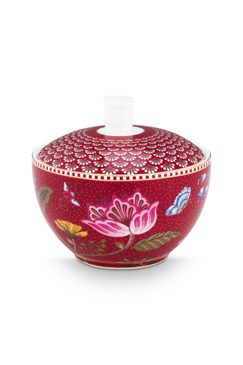 Pip Studio - Blooming Tales Fantasy Dark Red - Suikerpot - 300ml