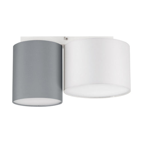 Nova Luce BRYSON Opbouwdownlight zandwit, grijs E27 2x12W