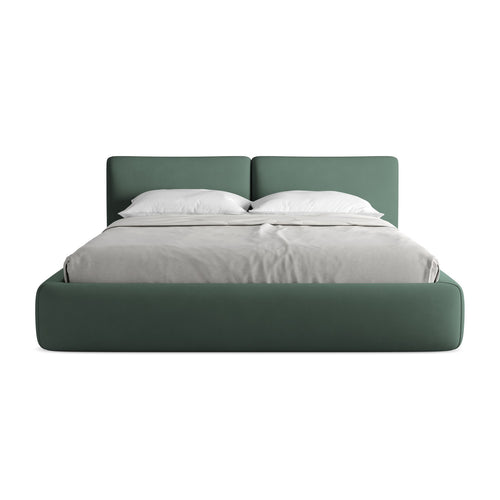 LaMiaSofa Bed met opbergruimte Milano - chenille stof - groente - 200x228x82