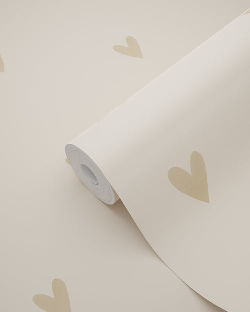 ESTAhome behang hartjes beige - 53 cm x 10.05 m - 139769 - vtwonen shop