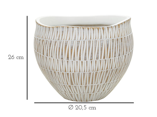 Mauro Ferretti cachepot - Ø 26x20,5 cm - wit