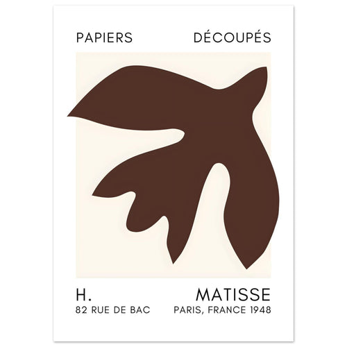 Artfulprints  Matisse – Floating forms brown   poster 50x70 cm - vtwonen shop