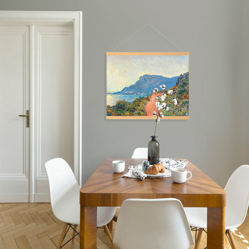 Art for the Home Hangende Poster Linnen - Zuidelijk Landschap Monet The Red Road - 60x80cm - vtwonen shop