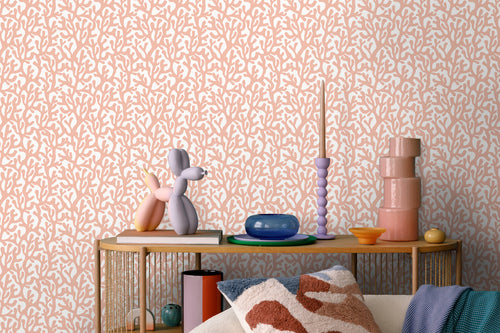 ESTAhome behang koraal terracotta roze en wit - 50 x 900 cm - 131010 - vtwonen shop