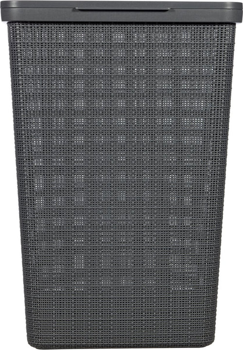 Curver Jute Wasmand met deksel - 58 liter - Donkergrijs - vtwonen shop
