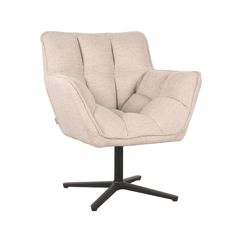 LABEL51 Fauteuil Ian - Naturel Bouclé - Draaibaar - 72x76x87cm - vtwonen shop