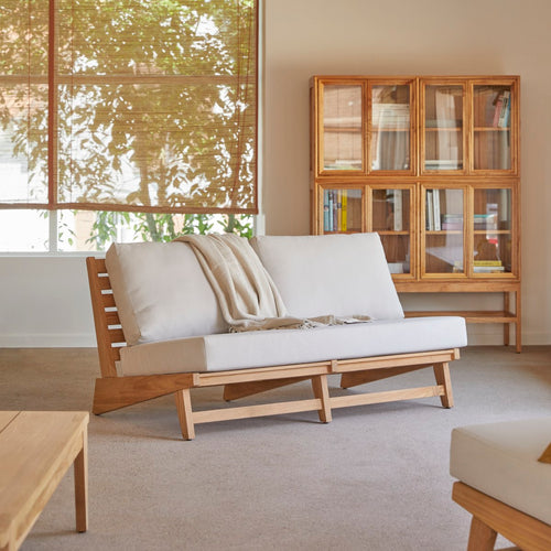 Tikamoon 2-zitsbankje van massief teakhout - Wit - vtwonen shop