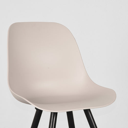 LABEL51 Eetkamerstoel Monza - Zand Kunststof - Zithoogte 50cm - Set van 2 - vtwonen shop