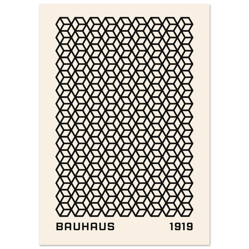 Artfulprints Poster Bauhaus - 1919 beehive   - A4 21x29.7 cm - Zwart / Wit