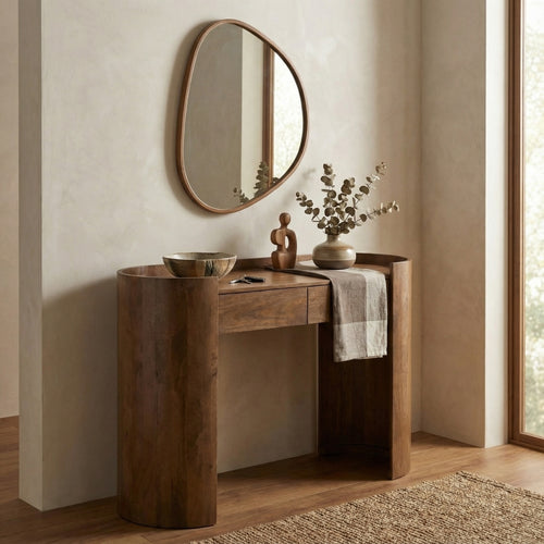 DÉJA Living Sidetable Xandrine - Donkerbruin Hout - 120x45x82cm