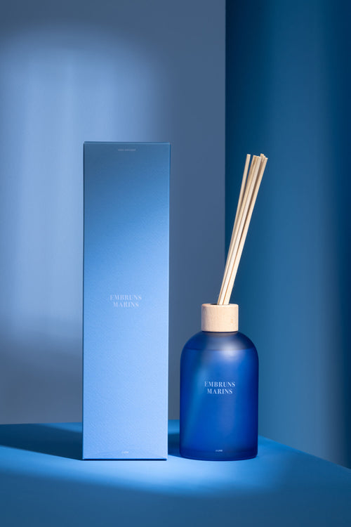 J-Line geurolie + stokjes Accords Essentiels - Embruns Marins - blauw - 550 ml - vtwonen shop