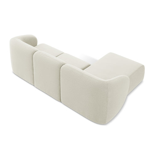 LaMiaSofa hoekbank links Cervo - bouclé - zand - 248x166x98