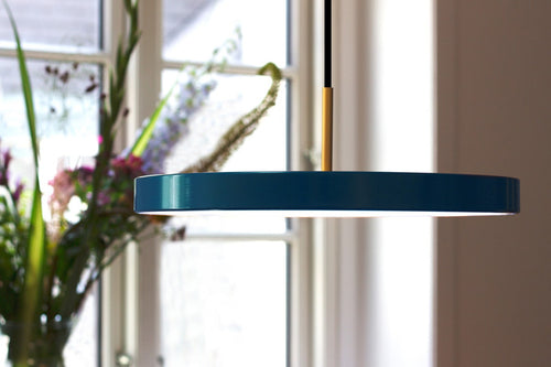 Umage Asteria mini hanglamp petrol blue - met koordset - Ø31 cm - vtwonen shop