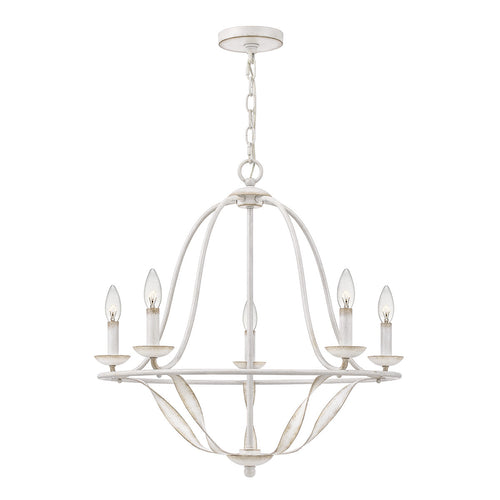 Elstead Quoizel Bradbury Multi Arm Kroonluchter Antiek Wit